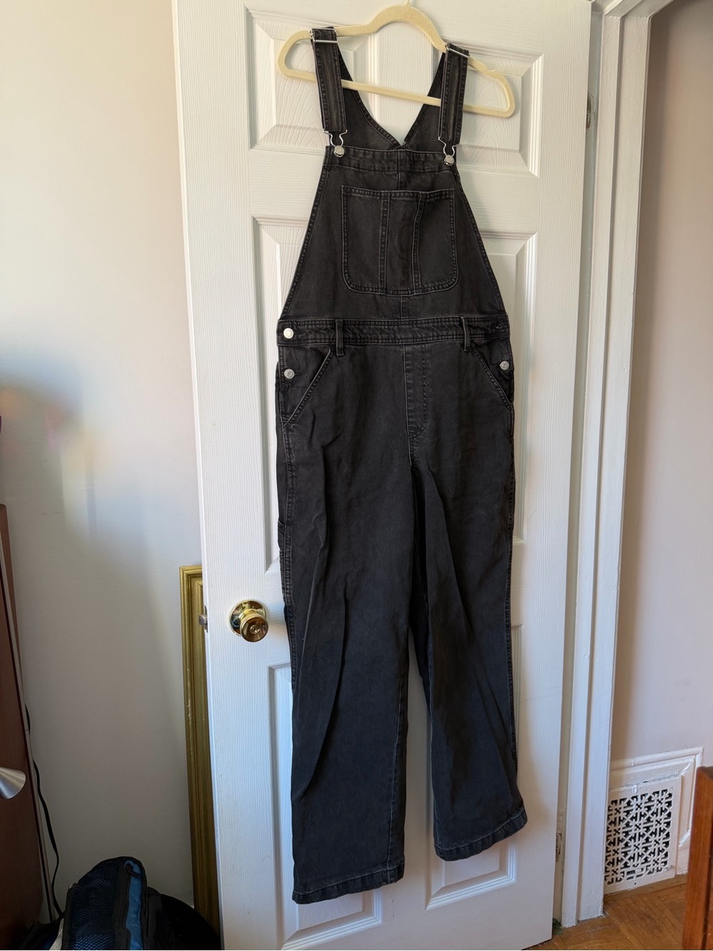 H&M Women’s Classic Black Denim Overalls
